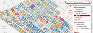 Map of Bushwick community in Brooklyn showing how land is used