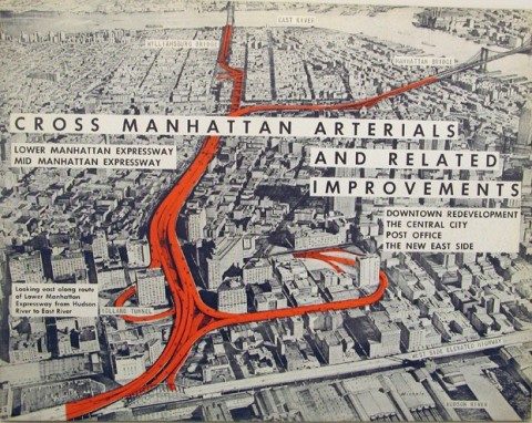 1959 brochure cover showing proposed expressway