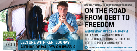 Advertisement for "On the Road From Debt to Freedom" event