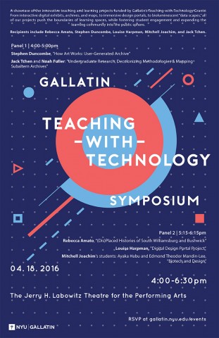 Advertisement for "Teaching with Technology" symposium