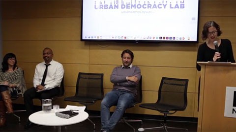Panel during "The Politics of Documenting Neighborhood Change"