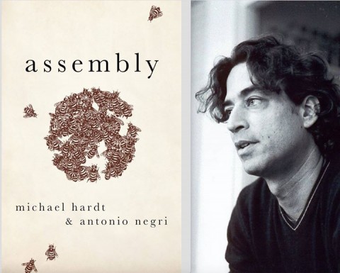 "Assembly" book cover and portrait of Michael Hardt